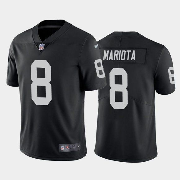 Men Oakland Raiders 8 Marcus Mariota Nike Black Limited NFL Jersey